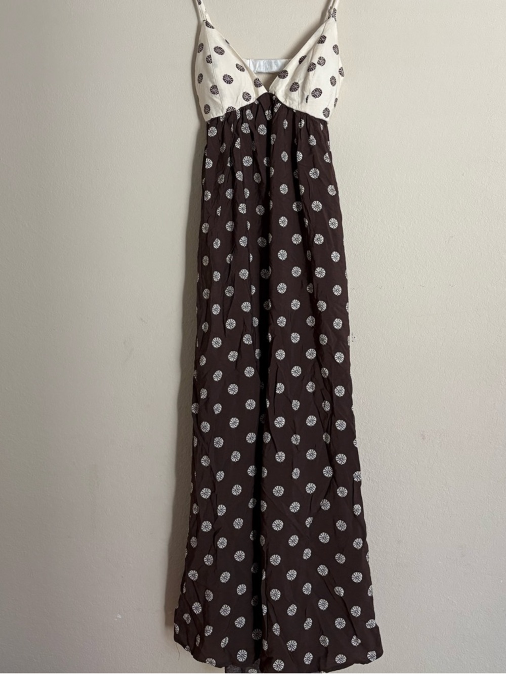 Abercrombie & Fitch Brown and Cream Maxi Dress